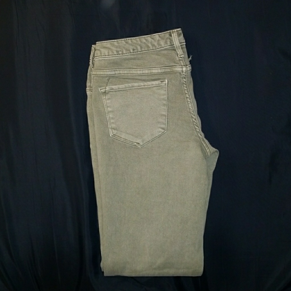 Light wash green jeans
